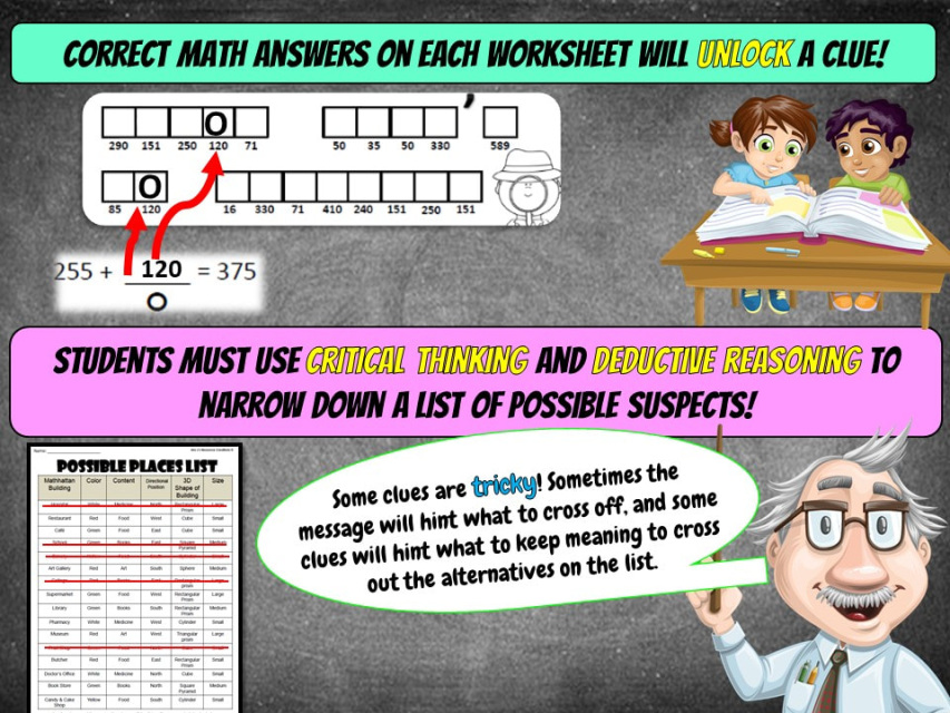 👉 Y2 Mystery of the Left Lunch Box Maths Mystery Game