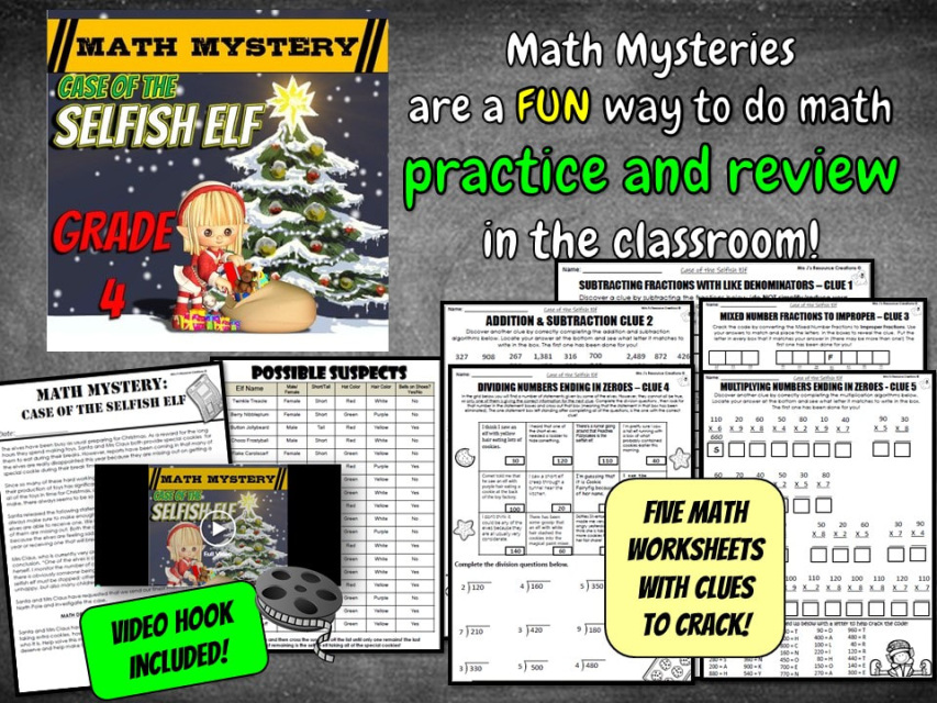 christmas-math-mystery-case-of-the-selfish-elf-4th-grade-math-worksheets